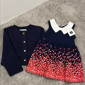 Janie & Jack kids dress with cardigan